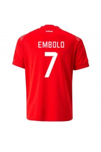 Sveitsi Breel Embolo #7 Jalkapallovaatteet Kotipaita MM-kisat 2022 Lyhythihainen